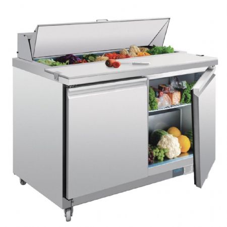 Saladette réfrigérée positive 405 L 2 portes 12 x GN 1/6 - Polar - GD882