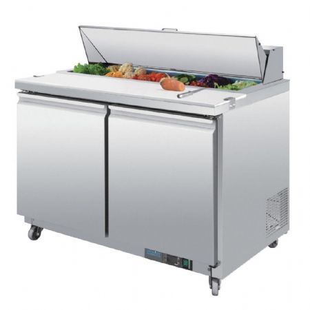 Saladette réfrigérée positive 405 L 2 portes 12 x GN 1/6 - Polar - GD882