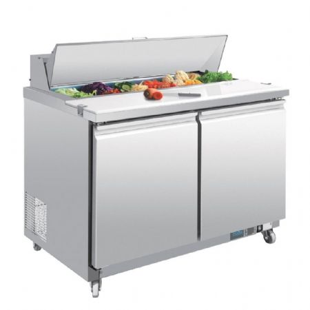 Saladette réfrigérée positive 405 L 2 portes 12 x GN 1/6 - Polar - GD882