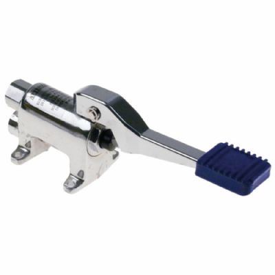 Mlangeur sur colonne en inox avec commande au pied eau froide et raccord 1/2