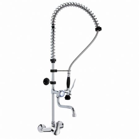 Robinetterie professionnelle plonge cuisine col de cygne 2 voies et douchette ergonomique - Eratos - GDM-MG