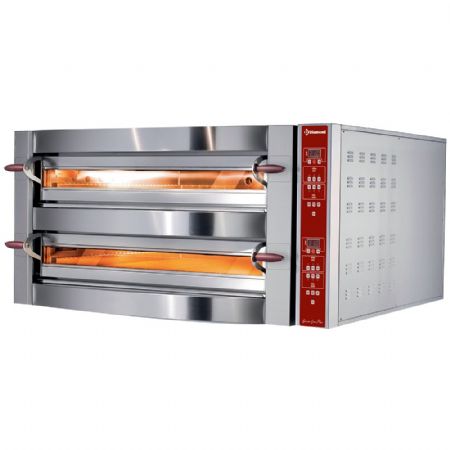 Four à pizza professionnel Triphasé 2 chambres 2 x 4 pizzas 350 mm 1190x1100x780 mm - Diamond - GDX8/35-DP Four à pizza professionnel Triphasé 2 chambres 2 x 4 pizzas 350 mm 1190x1100x780 mm - Diamond - GDX8/35-DP
