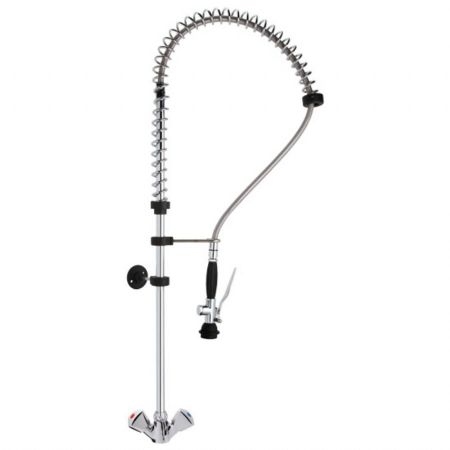Robinetterie professionnelle plonge cuisine Douche vaisselle sur mélangeur monotrou, raccord 1/2