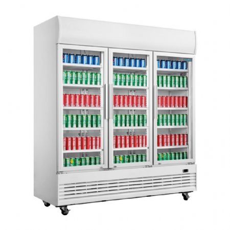 Vitrine murale de Supermarché positive 3 portes 1300 L 1560 mm - Polar - GE769