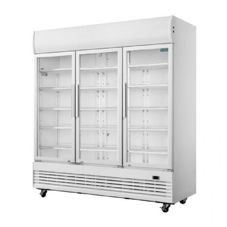 Vitrine murale de Supermarché positive 3 portes 1300 L 1560 mm - Polar - GE769