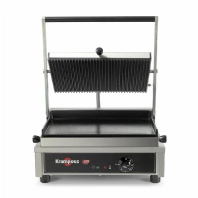 Grill de contact professionnel avec plaque lisse et striée - 350x230 mm Grill de contact professionnel avec plaque lisse et striée - 350x230 mm