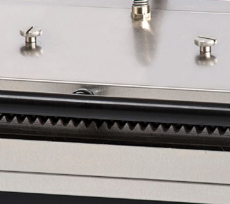 Grill de contact professionnel double fonte émaillée plaques striées 52 x 23 cm - Krampouz - GECID5AO