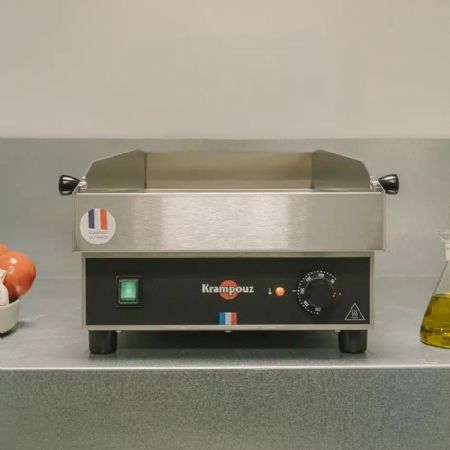 Plancha professionnelle électrique à poser inox lisse 1 zone 34 x 64 cm 3,6 kW - Krampouz - GECIK2OA00