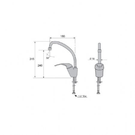 Robinetterie professionnelle pour plonge cuisine - Eratos - GEM-M