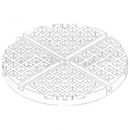 Gaufrier professionnel monophasé double 4 éventails - Diamond - GEV-4N