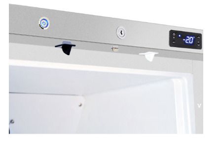 R�frig�rateur 1 porte vitr�e  double verre de s�curit� tremp�  capacit� 200 Litres 2 �tag�res R290