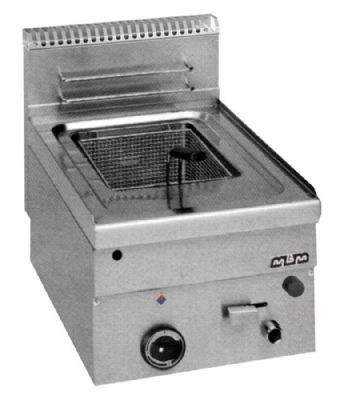 Friteuse gaz  poser 1 cuve 8L - Profondeur 600mm
