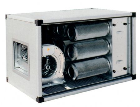 Caisson de filtration avec moteur incorpor dans le caisson