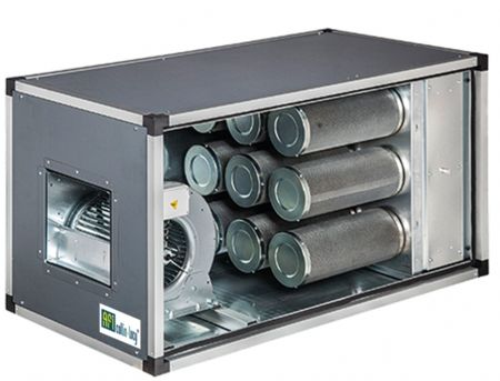 Caisson filtration avec moteur incorpor dans le caisson