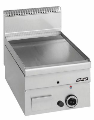 Plaque  snacker  gaz surface lisse chrome  poser - largeur 400mm et profondeur 600mm