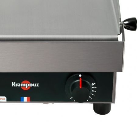 Plancha professionnelle gaz à poser inox lisse 1 zone 34 x 64 cm 4,5 kW - Krampouz - GGCIR2AA-AA-00