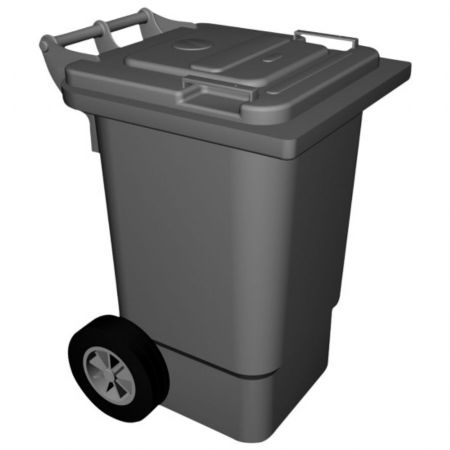 Refroidisseur de déchets professionnel poubelle sur roues, 60 litres - Virtus - GGZ0007
