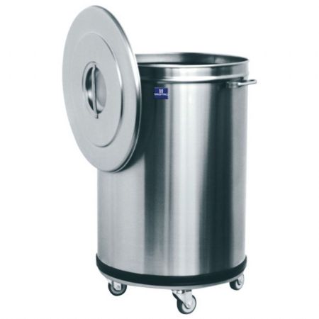 Refroidisseur de déchets professionnel sur roues en inox, 90 litres - Virtus - GGZ0033