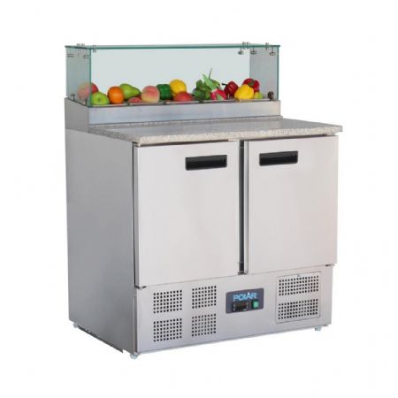 Meuble à Pizzas positif 2 portes 257 L pare-haleine vitré - Polar - GH266 Meuble à Pizzas positif 2 portes 257 L pare-haleine vitré - Polar - GH266