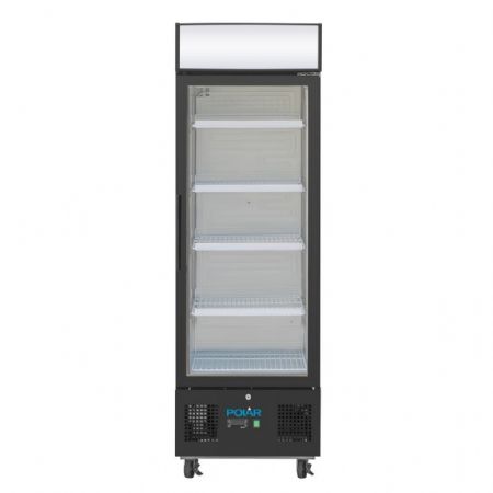 Armoire à Boissons positive 218 L noire avec caisson lumineux - Polar - GH426