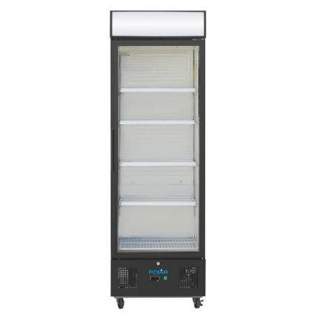 Armoire à Boissons positive 368 L noire avec caisson lumineux - Polar - GH427