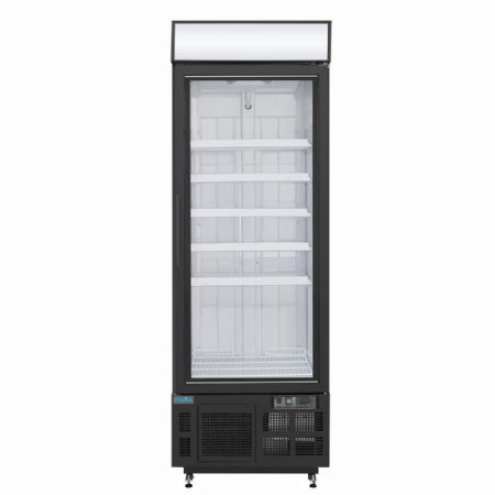 Armoire réfrigérée négative 1 porte vitrée 412 L noire - Polar - GH428