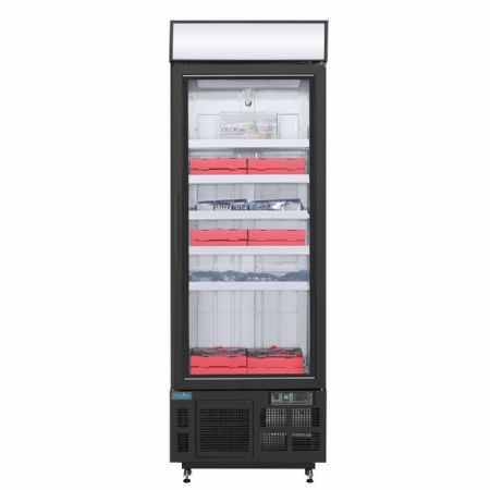 Armoire réfrigérée négative 1 porte vitrée 412 L noire - Polar - GH428