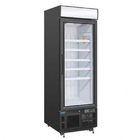 Armoire réfrigérée négative 1 porte vitrée 412 L noire - Polar - GH428 Armoire réfrigérée négative 1 porte vitrée 412 L noire - Polar - GH428