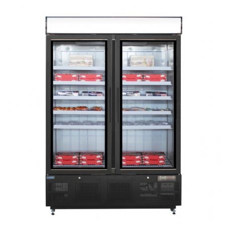 Vitrine murale négative de supermarché 2 portes 920 L 1370 mm - Polar - GH429