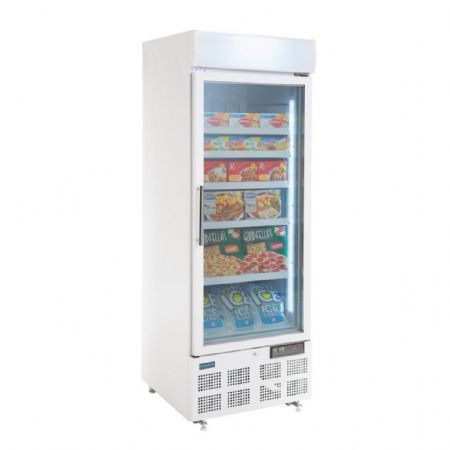 Armoire réfrigérée négative 1 porte vitrée 412 L blanche - Polar - GH506