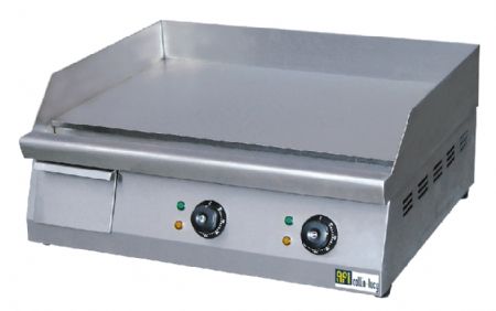 Plaque à snacker électrique 2 zones de cuisson surface lisse - 6kW Plaque à snacker électrique 2 zones de cuisson surface lisse - 6kW