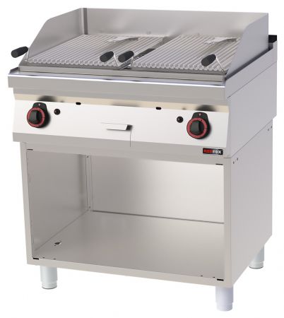 Grill Barbecue pierre de lave sur placard ouvert à gaz - Redfox - GL 70/80 G
