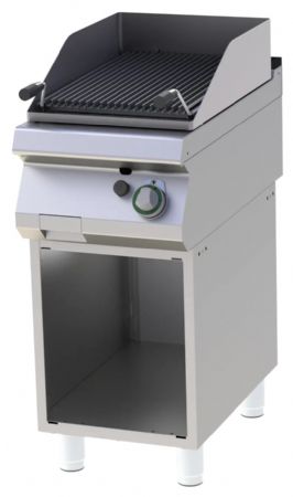 Grill Barbecue pierre de lave sur placard ouvert à gaz - RM Gastro - GL 740 G