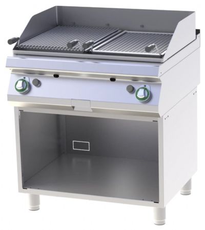 Grill Barbecue pierre de lave sur placard ouvert à gaz - RM Gastro - GL 780 G