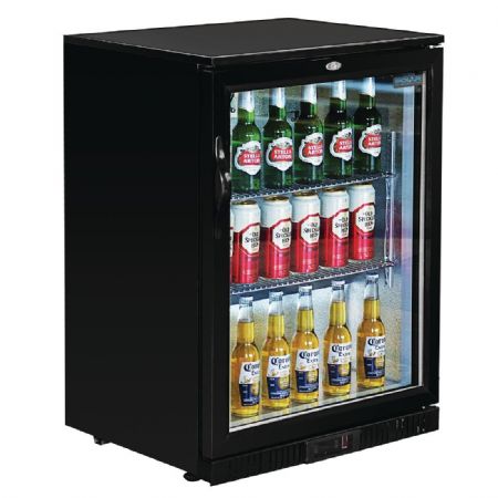 Arrire-bar une porte pivotante noir 138 litres - 600x520x900 mm