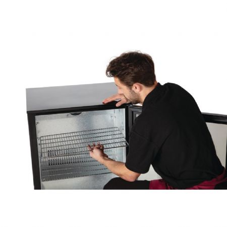Arrire-bar une porte pivotante noir 138 litres - 600x520x900 mm