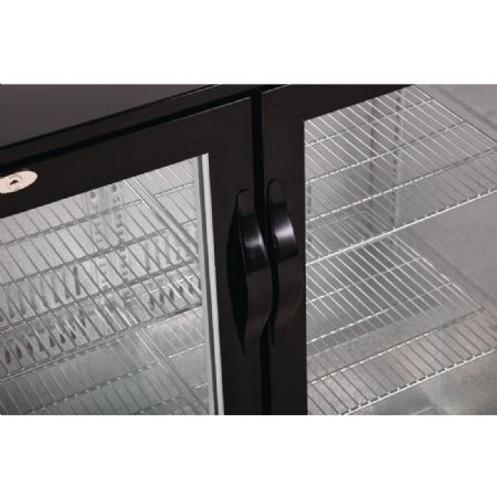 Arrire-bar 2 portes pivotantes noir 208 litres - 900x520x900 mm