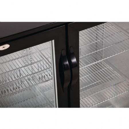 Arrière Bar 2 portes pivotantes 180 bouteilles de 330 ml positif noir - Polar - GL002