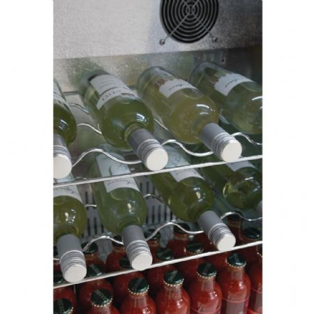 Arrière Bar 3 portes pivotantes 270 bouteilles de 330 ml positif noir - Polar - GL004