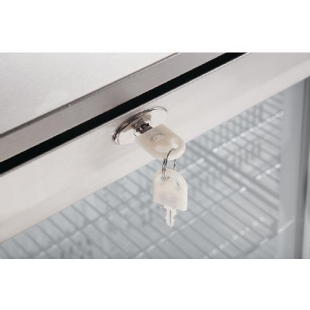 Arrire-bar une porte pivotante inox 138 litres - 600x520x900 mm