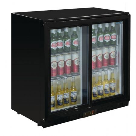 Arrière Bar 2 portes coulissantes 117 bouteilles et 60 canettes positif - Polar - GL010