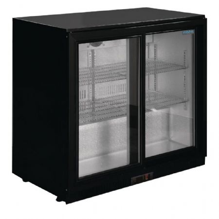 Arrière Bar 2 portes coulissantes 117 bouteilles et 60 canettes positif - Polar - GL010