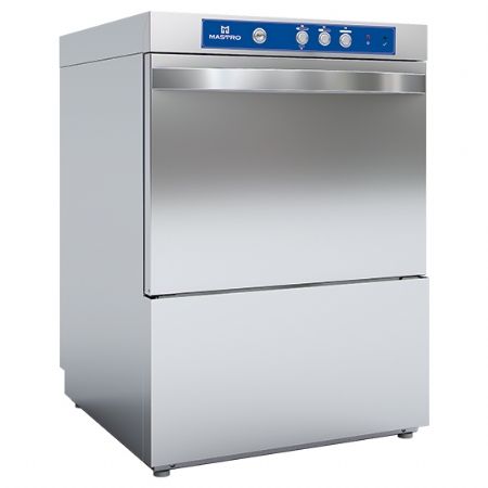 Lave-vaisselle professionnel mécanique avec doseur de détergent, panier 50x50x38 cm - Virtus - GLB0061C/F