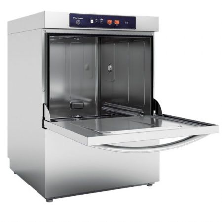 Lave-Vaisselle professionnel électronique doseur de détergent et pompe de décharge, panier 50x50x38 cm - Virtus - GLB0069/F