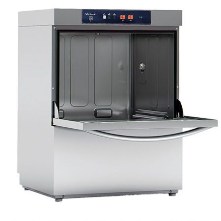 Lave-Verres professionnel électronique doseur détergent et pompe de décharge, panier 40x40x28 cm - Virtus - GLB0091