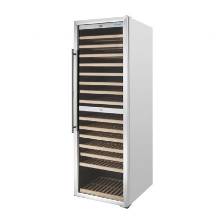 Cave  vin bi-zone inox 1 porte vitre  458 litres 172 bouteilles