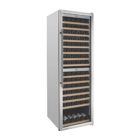 Cave  vin bi-zone inox 1 porte vitre  458 litres 172 bouteilles