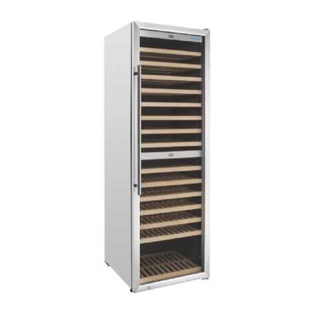 Cave  vin bi-zone inox 1 porte vitre  458 litres 172 bouteilles