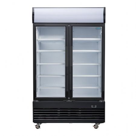 Vitrine murale de Supermarché positive 2 portes battantes 950 L 1200 mm - Polar - GM813