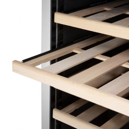 Cave  vin inox une zone 1 porte vitre - 118 bouteilles